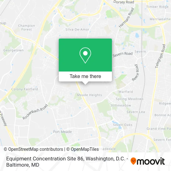 Equipment Concentration Site 86 map