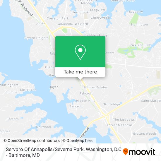 Servpro Of Annapolis / Severna Park map