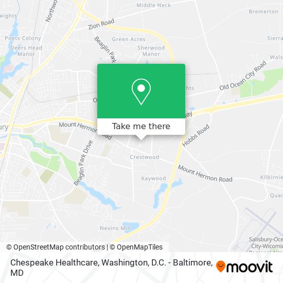 Chespeake Healthcare map