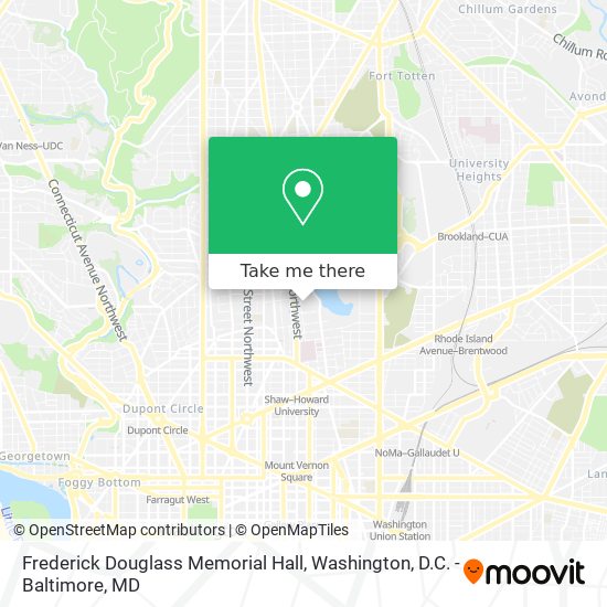 Frederick Douglass Memorial Hall map