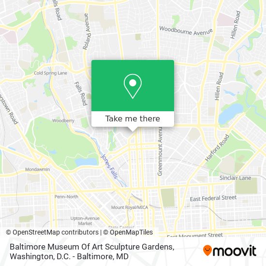 Baltimore Museum Of Art Sculpture Gardens map