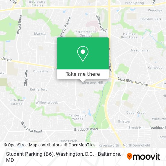 Student Parking (B6) map