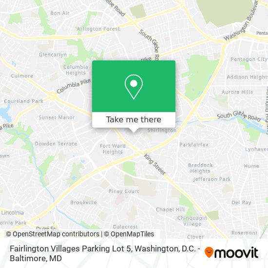 Fairlington Villages Parking Lot 5 map