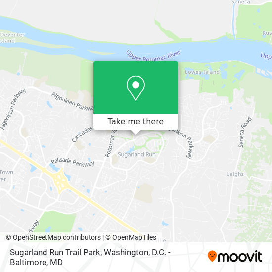 Mapa de Sugarland Run Trail Park