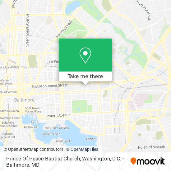 Prince Of Peace Baptist Church map