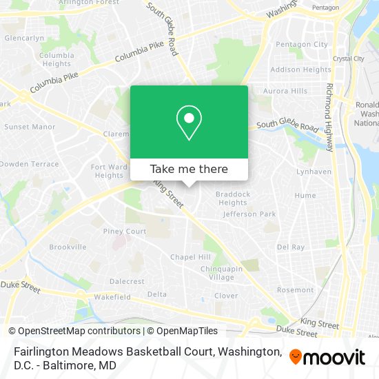 Fairlington Meadows Basketball Court map