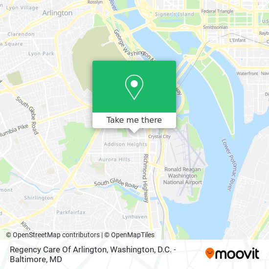 Regency Care Of Arlington map