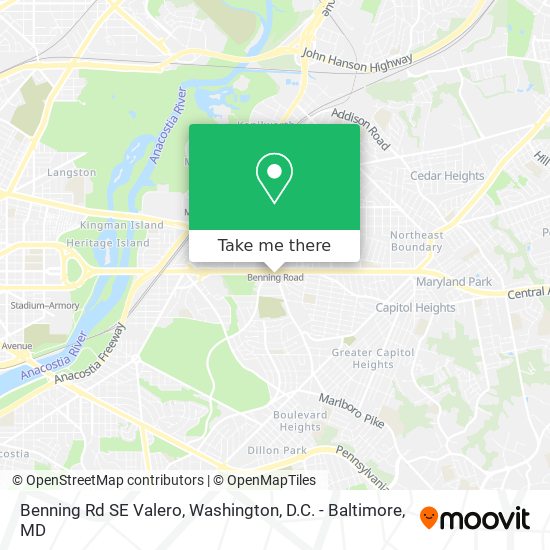 Mapa de Benning Rd SE Valero