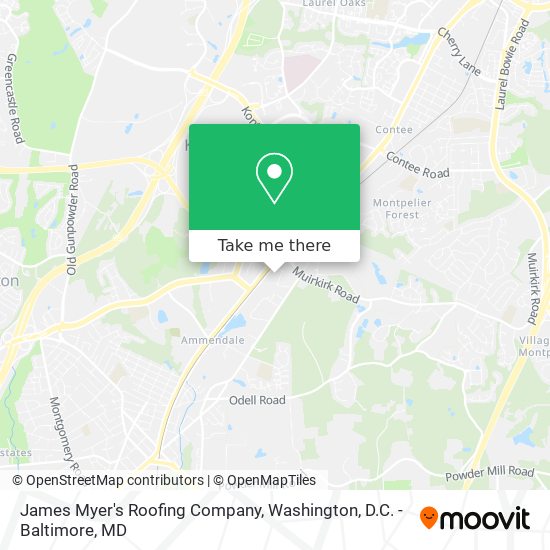 James Myer's Roofing Company map