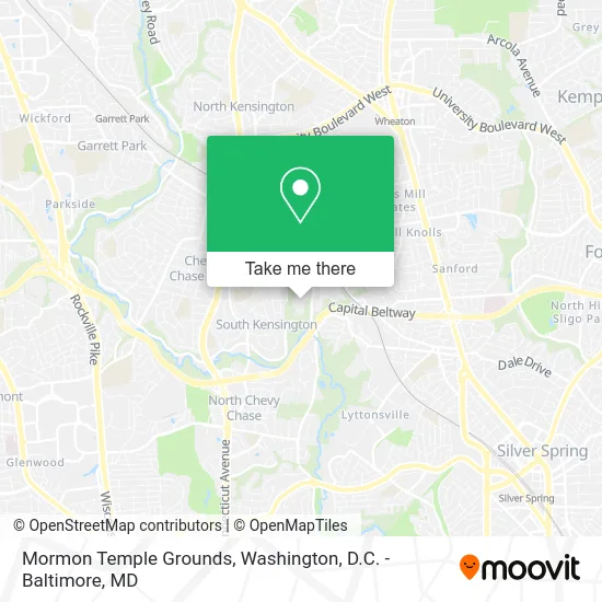 Mormon Temple Grounds map