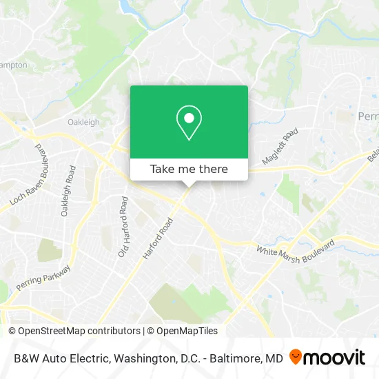 B&W Auto Electric map