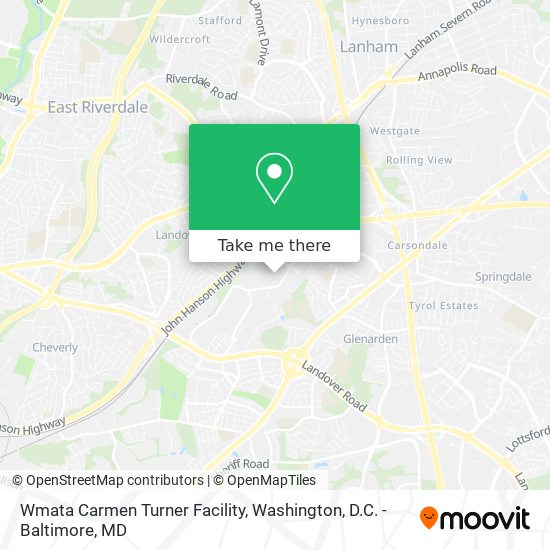 Wmata Carmen Turner Facility map