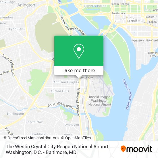 The Westin Crystal City Reagan National Airport map