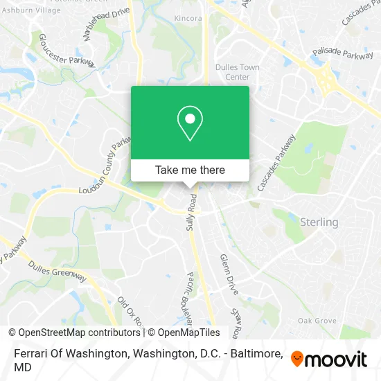 Ferrari Of Washington map