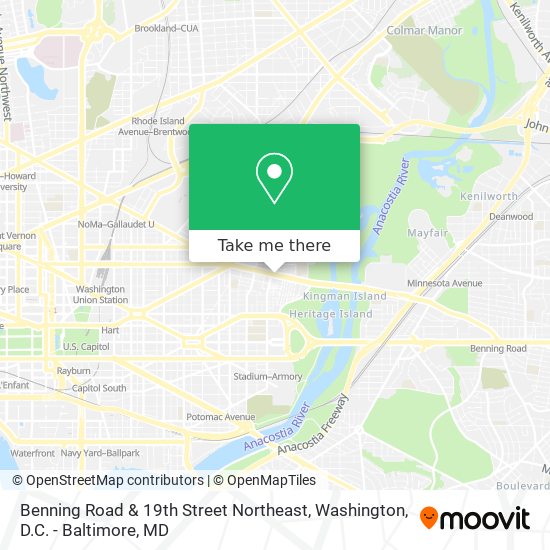 Mapa de Benning Road & 19th Street Northeast