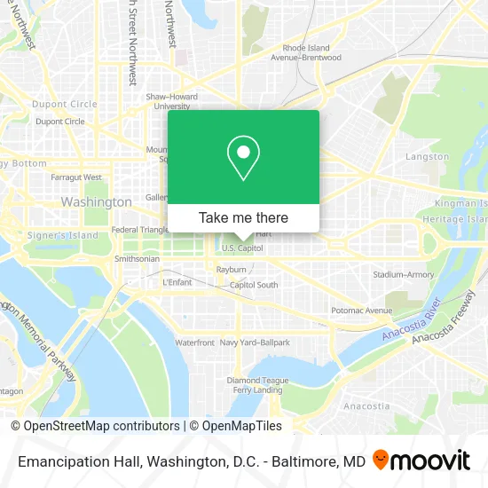 Emancipation Hall map
