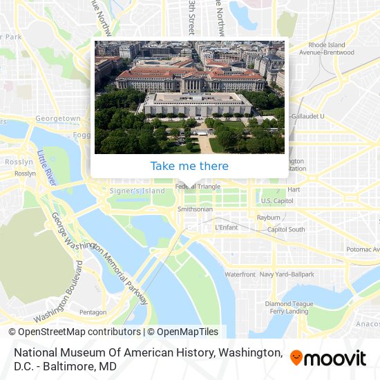 Mapa de National Museum Of American History