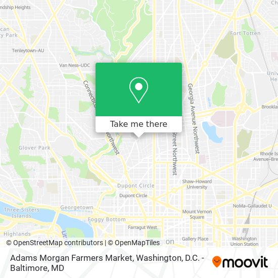 Adams Morgan Farmers Market map