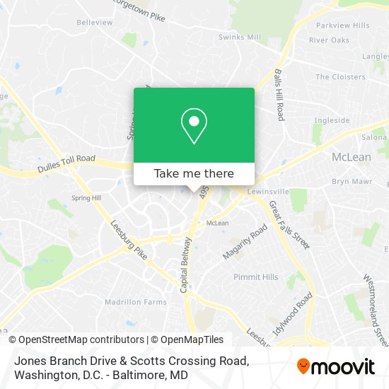 Mapa de Jones Branch Drive & Scotts Crossing Road