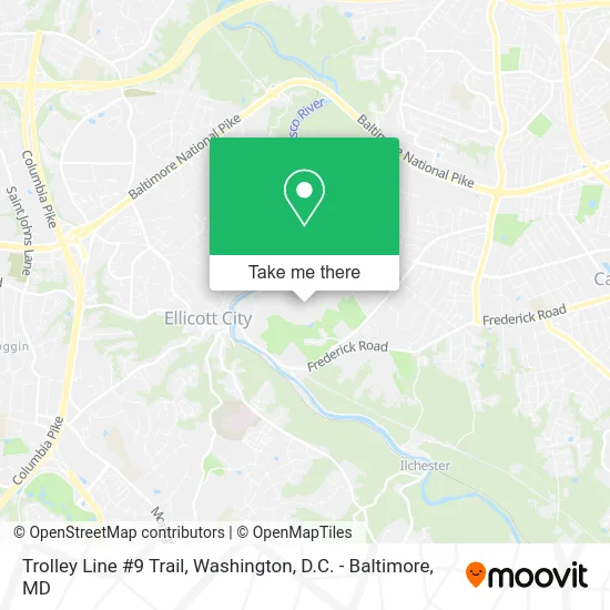 Trolley Line #9 Trail map