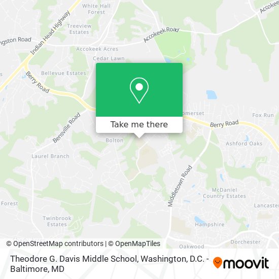 Mapa de Theodore G. Davis Middle School