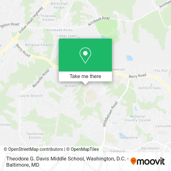 Mapa de Theodore G. Davis Middle School