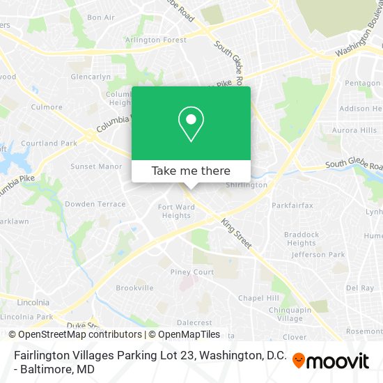 Fairlington Villages Parking Lot 23 map