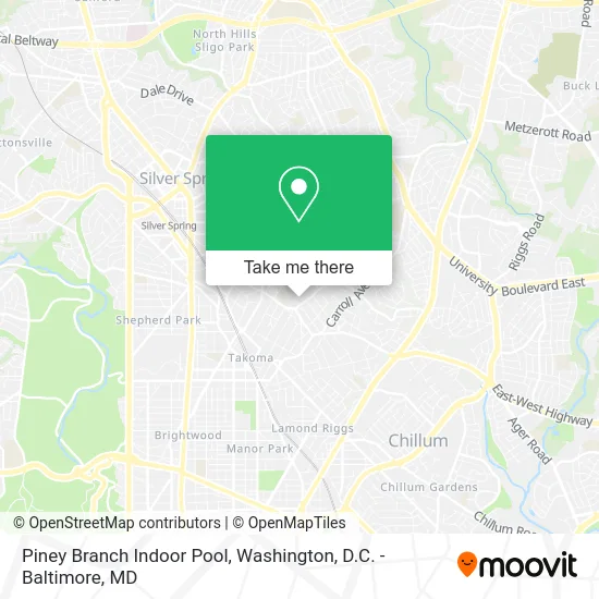 Piney Branch Indoor Pool map