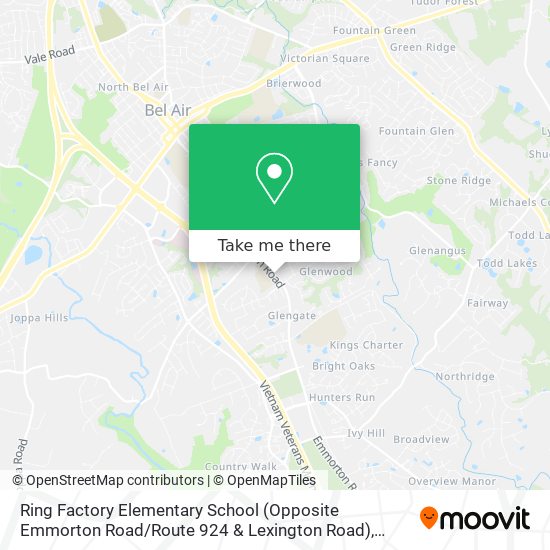 Ring Factory Elementary School (Opposite Emmorton Road / Route 924 & Lexington Road) map