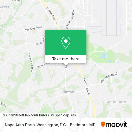 Mapa de Napa Auto Parts