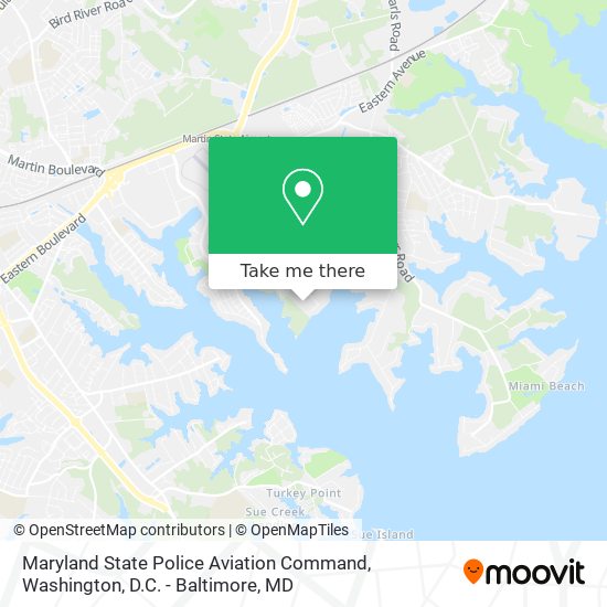 Maryland State Police Aviation Command map