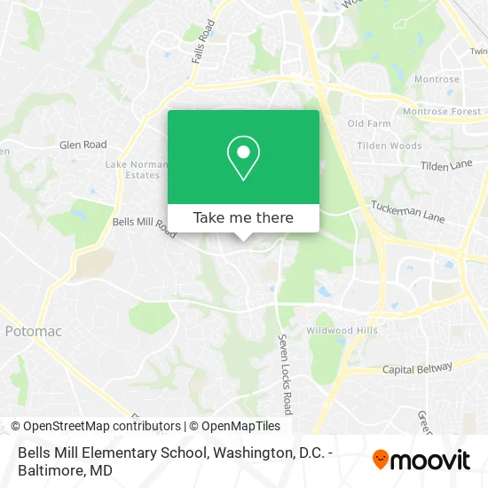 Mapa de Bells Mill Elementary School