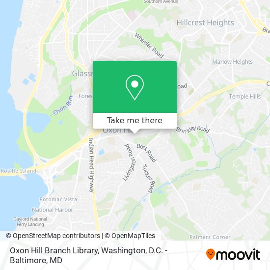 Mapa de Oxon Hill Branch Library