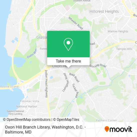 Oxon Hill Branch Library map