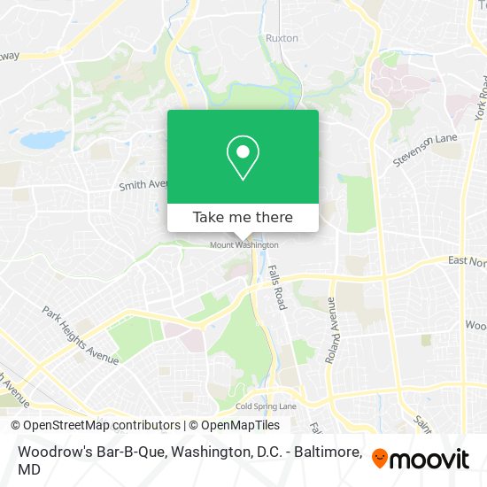 Woodrow's Bar-B-Que map