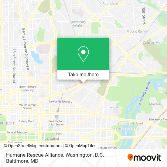 Humane Rescue Alliance map