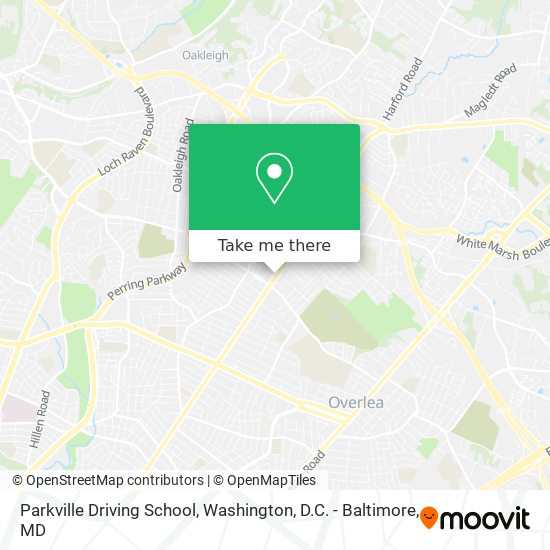 Parkville Driving School map