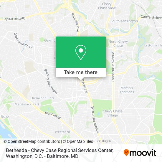 Bethesda - Chevy Case Regional Services Center map