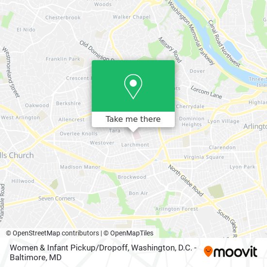 Women & Infant Pickup/Dropoff map