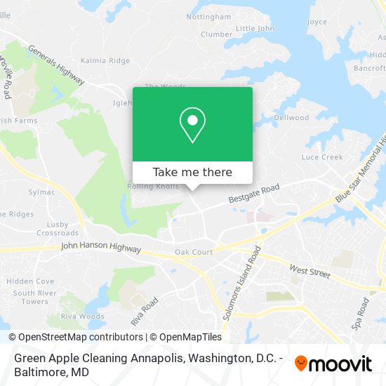 Green Apple Cleaning Annapolis map