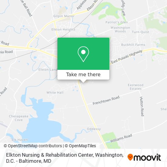 Elkton Nursing & Rehabilitation Center map