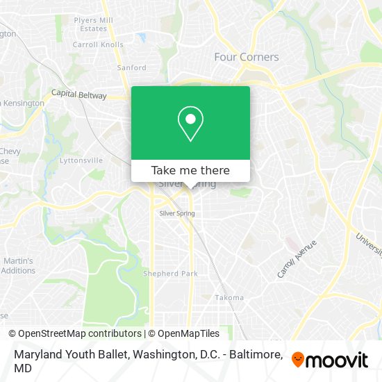 Maryland Youth Ballet map