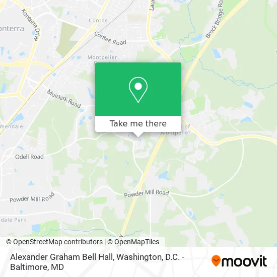 Alexander Graham Bell Hall map