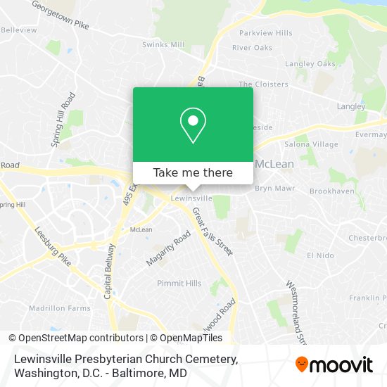 Lewinsville Presbyterian Church Cemetery map