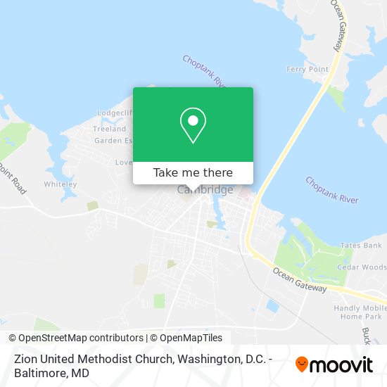 Zion United Methodist Church map