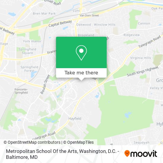 Metropolitan School Of the Arts map