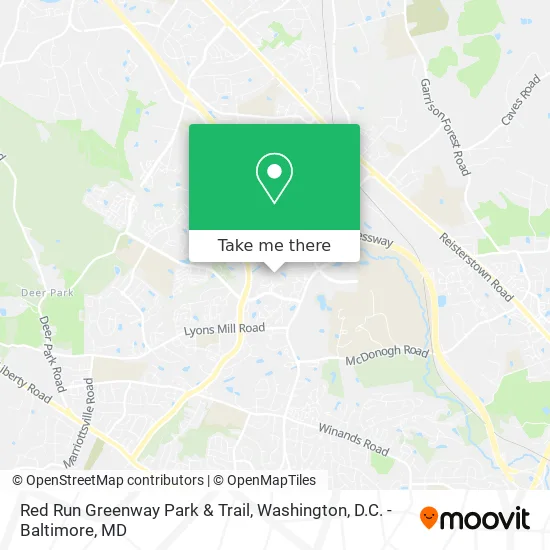 Mapa de Red Run Greenway Park & Trail