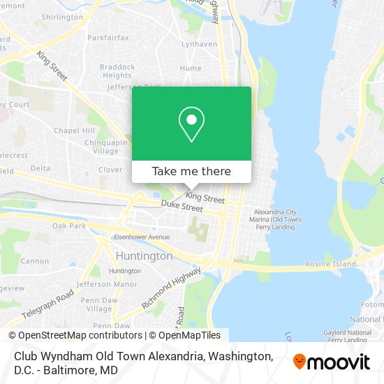 Mapa de Club Wyndham Old Town Alexandria