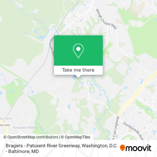 Bragers - Patuxent River Greenway map
