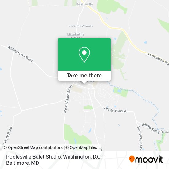 Poolesville Balet Studio map